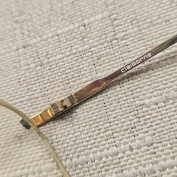 Vintage Liz Claiborne Women Eyeglasses Frame Half Rim Gold Tone Glasses Eyewear - Picture 11 of 12